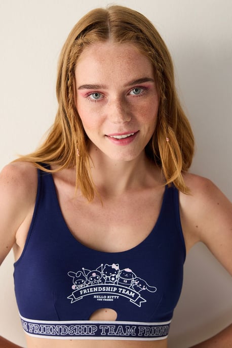 Tryckt Bomull Jersey Bralette - Image 2