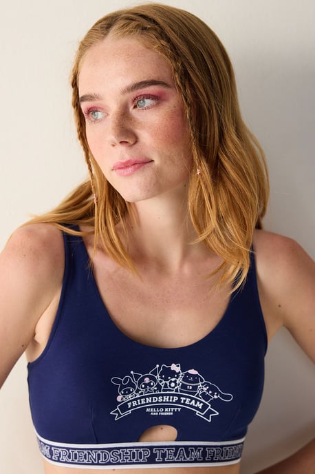 Tryckt Bomull Jersey Bralette - Image 3
