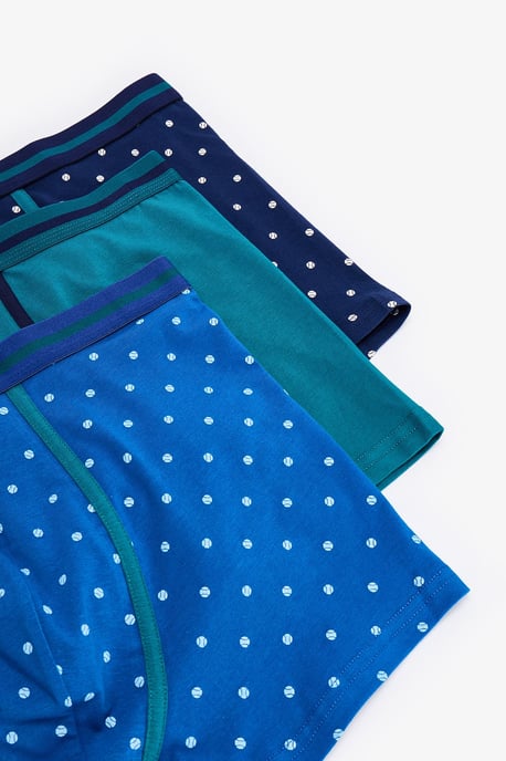 3-pack prydligt mönstrade bomullsboxershorts - Image 5
