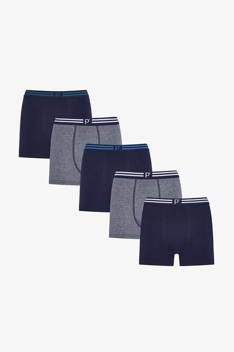 Herrmidjeskortsbyxor i bomull, 5-pack - Image 1