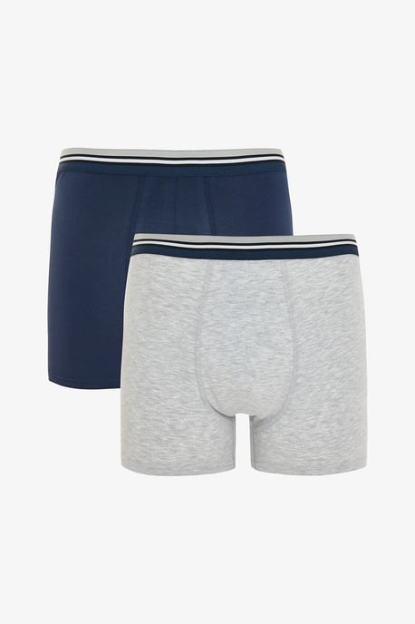Heren Katoenen Elastaan Boxer Shorts, 2 Pack - Image 1