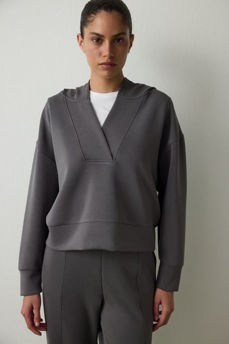Women's Cropped Hooded Hoodie - Image 1