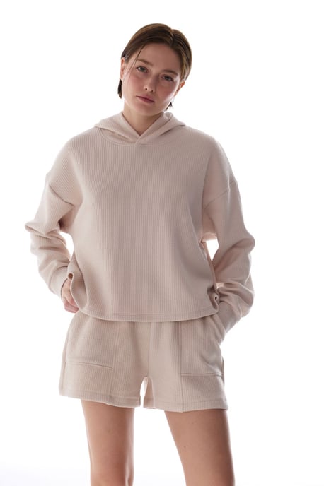 Oversized Knit Hoodie - Image 1