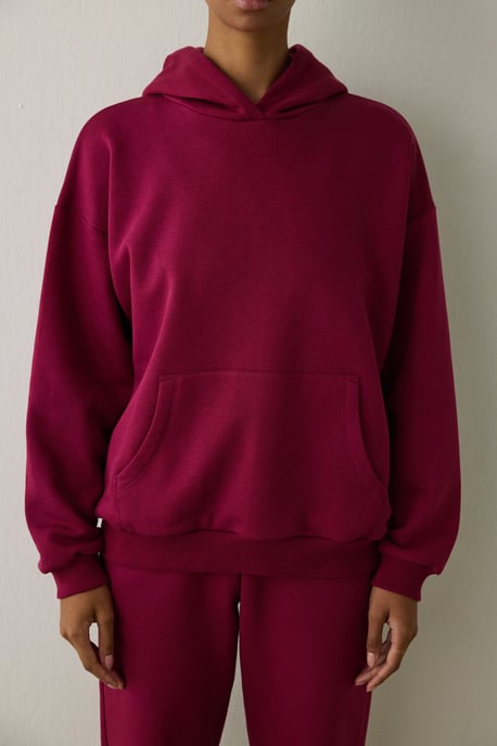 Oversized bomulls hoodie med ficka - Image 3