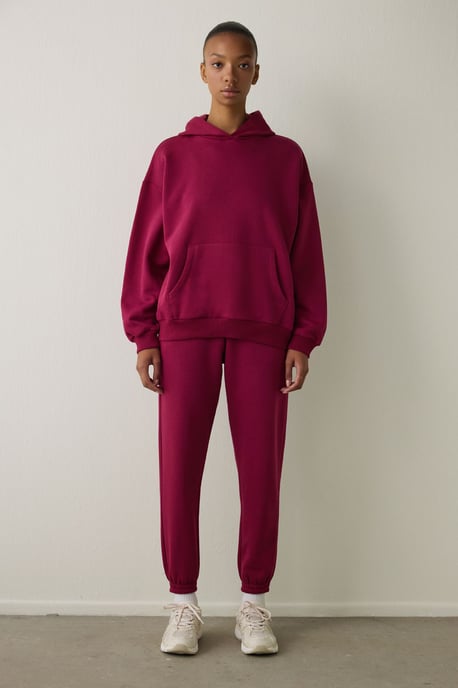 Oversized bomulls hoodie med ficka - Image 4