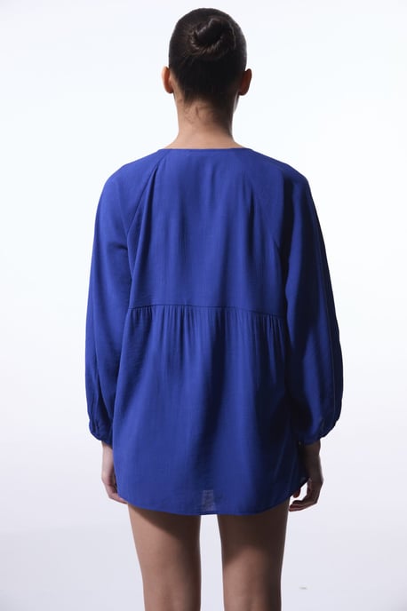 Solid Midi Vävd Kimono Med Fransen Knut - Image 2