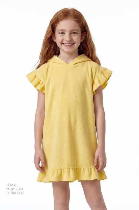 Ungdom Mini Stickad Knyta-Front Kaftan Täck-Up - Image 1