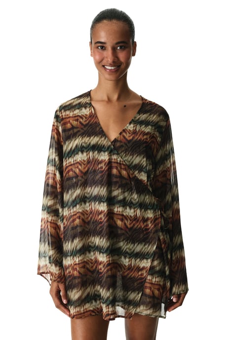 Etnische Geweven Midi Strand Kimono - Image 2