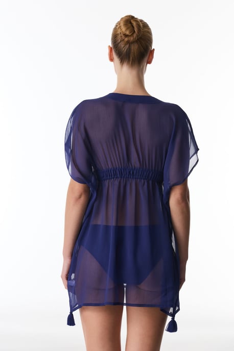 Mini Woven Beach Kaftan With Tassel - Image 2
