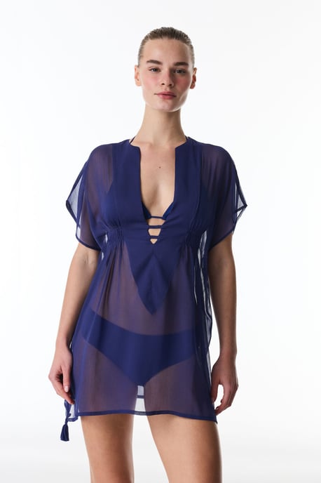 Mini Woven Beach Kaftan With Tassel - Image 5