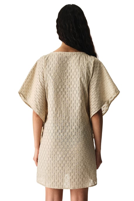 Overmaatse Katoenen Textuur Mini Kaftan - Image 2