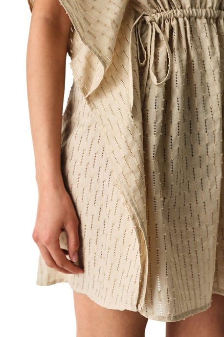 Overmaatse Katoenen Textuur Mini Kaftan - Image 5