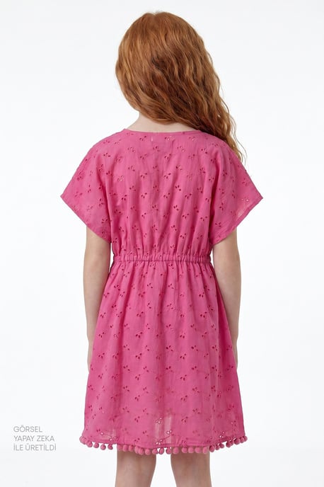 Embroidered Cotton Mini Kaftan Cover-Up - Image 2