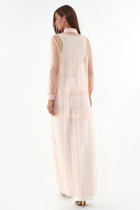 Maxi Polka Dot Chiffon Beach Cover-Up - Image 3