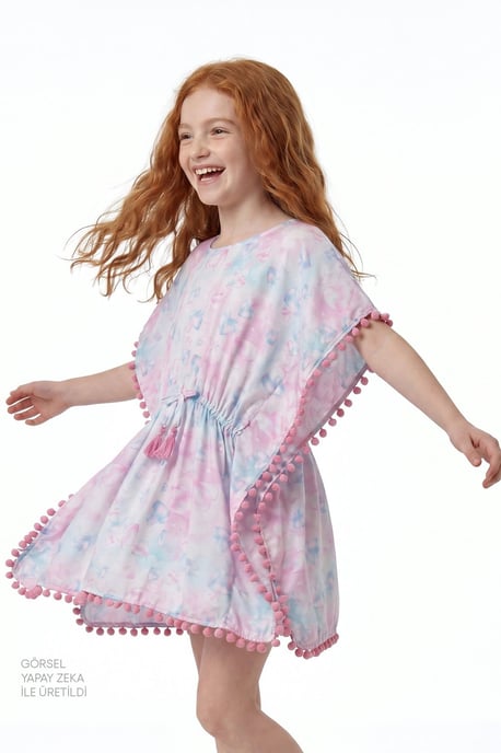 Youth Viscose Woven Kaftan Cover-up - Image 1