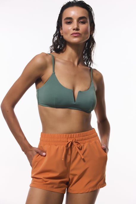 Dames Hoge Taille Bind Zwemshorts - Image 3