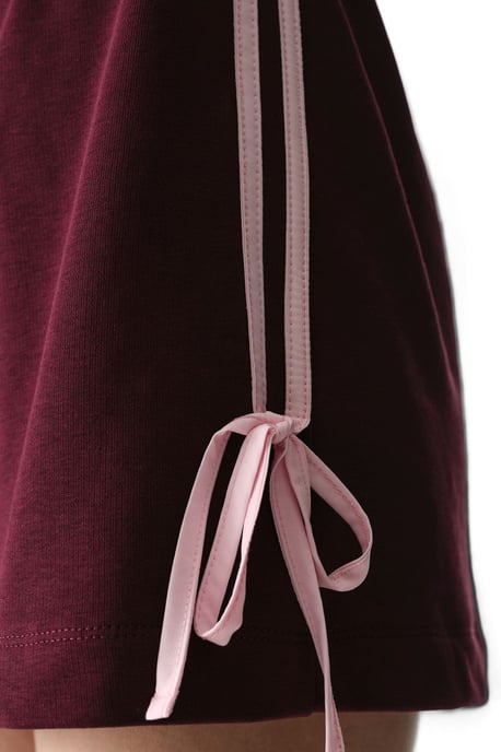 Women's Oversized Knitted Jersey Shorts With Bow Detail - Image 3