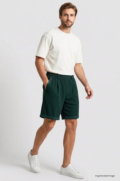 Men's Mid Waist Wide Leg Shorts - Image 2