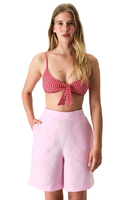 Kvinnors skräddarsydda linneshorts - Image 4
