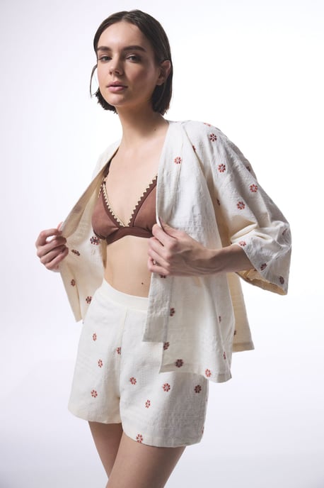 Floral Woven Mini Shorts - Image 3