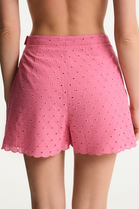 Embroidered Cotton Wide-Leg Shorts - Image 2