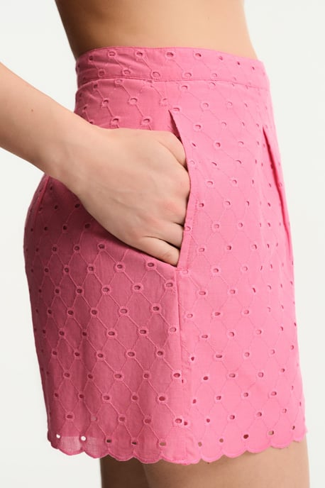 Embroidered Cotton Wide-Leg Shorts - Image 3