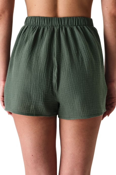 Women's Cotton Mid-Waist Woven Shorts - Image 2