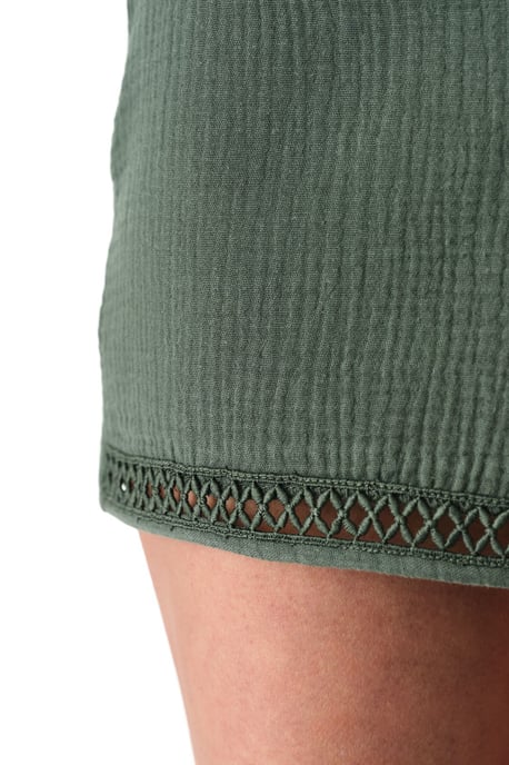 Women's Cotton Mid-Waist Woven Shorts - Image 3