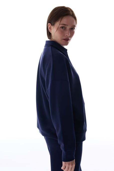 Översized Stickad Sweatshirt med Knytning vid Halsen - Image 5