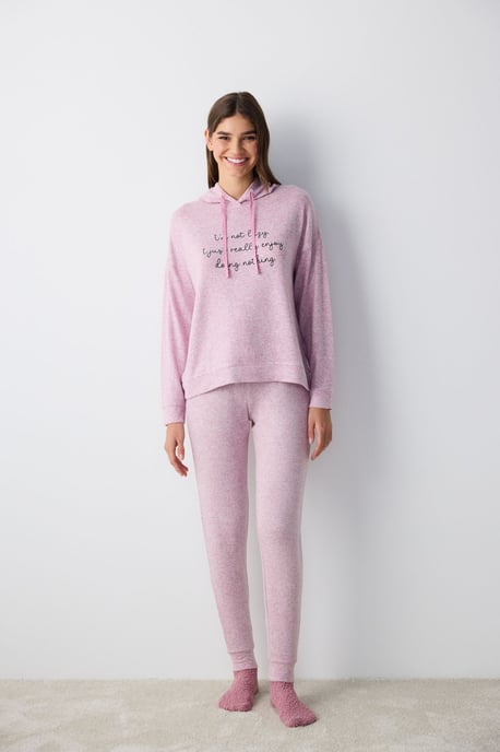 Tryckt Crew Neck Sweatshirt Med Knappdetalj - Image 2