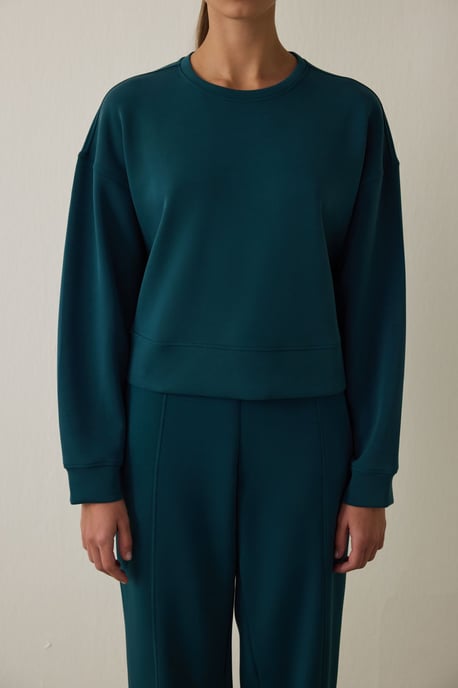 Effen Crew Neck Midi Sweatshirt - Image 2
