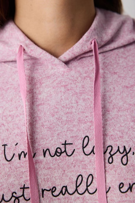Tryckt Crew Neck Sweatshirt Med Knappdetalj - Image 4