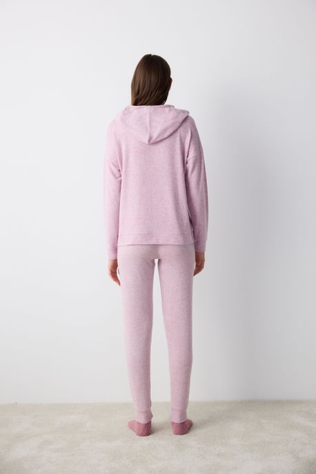 Tryckt Crew Neck Sweatshirt Med Knappdetalj - Image 6