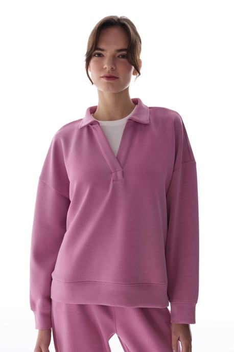 Oversized Gebreide Sweatshirt Met Strik decolleté - Image 1