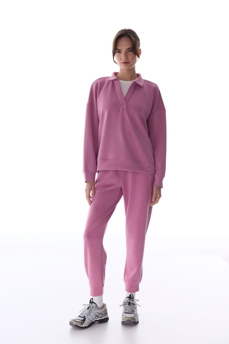Oversized Gebreide Sweatshirt Met Strik decolleté - Image 3