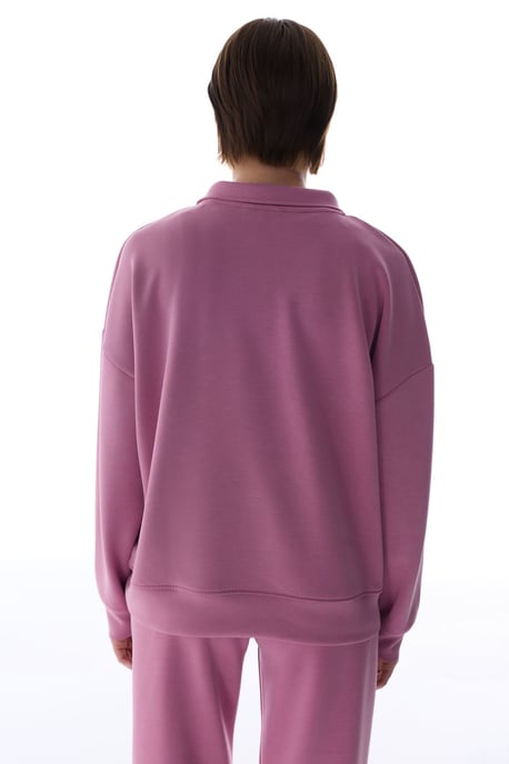 Oversized Gebreide Sweatshirt Met Strik decolleté - Image 5