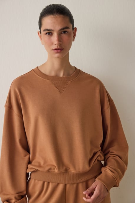 Dams oversized kort crew-neck sweatshirt - Image 3