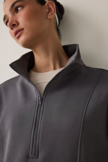 Större halvcollared stickad sweatshirt - Image 4