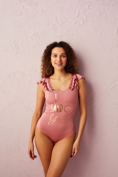 Printed Sleeveless One-Piece Swimsuit - Image 3