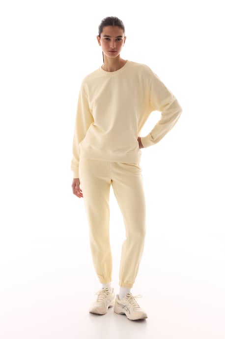 Överstor bomullsblandning avsmalnande sweatpants - Image 4