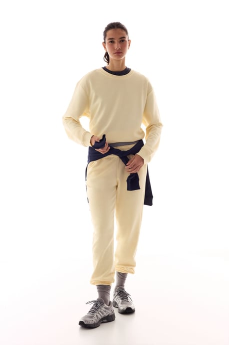 Överstor bomullsblandning avsmalnande sweatpants - Image 6