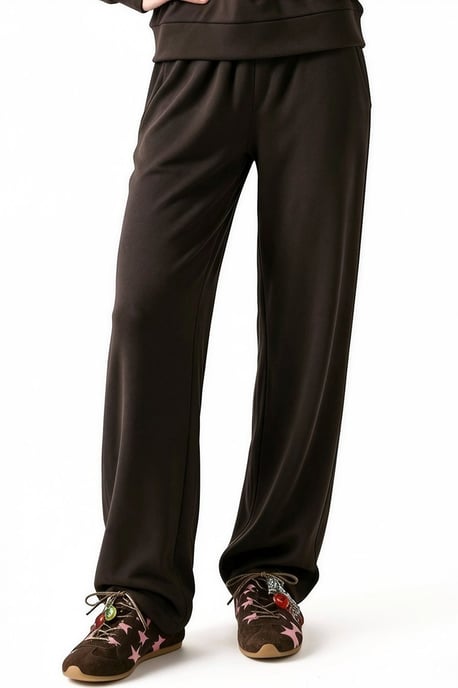 Modal Touch Basic Sweatshirt & Wide Leg Pants Two-Piece Coord Set - Image 5