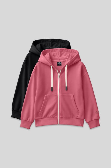 Youth Unisex Hooded Zipper Sweatshirt - Image 1