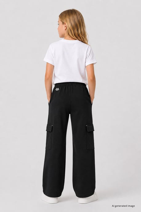 Jeugd Unisex Elastische Taille Wijde Pijpen Trainingsbroek - Image 2