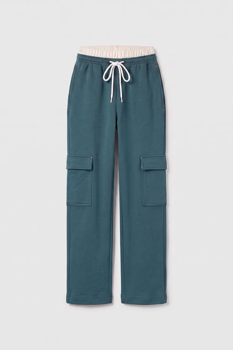 Youth Unisex Elastic Waist Wide Leg Sweatpants - Image 3