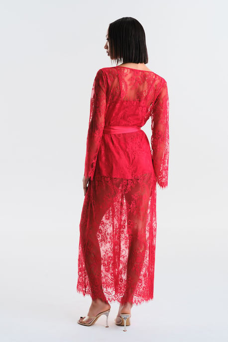 Floral Maxi Robe With Tie Belt - Image 3