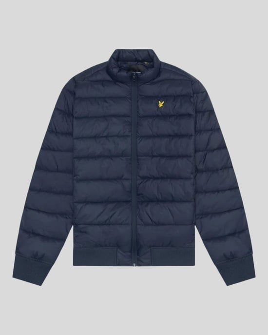 Lyle & Scott Funnel Neck Wadded Jacket Navy - Image 6
