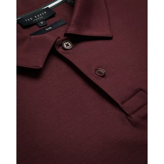 Ted Baker Zeiter Slim Fit Herr Burgundy Polo Shirt - Image 6