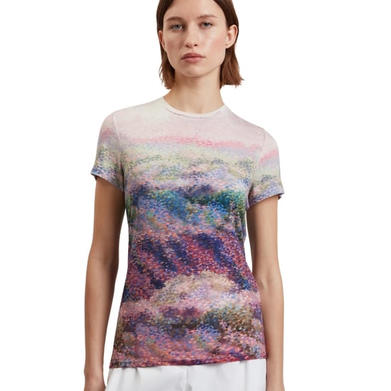 Women's Ted Baker Slim Fit Crew Neck Short Sleeve T-Shirt in Mid-Pink - Image 2