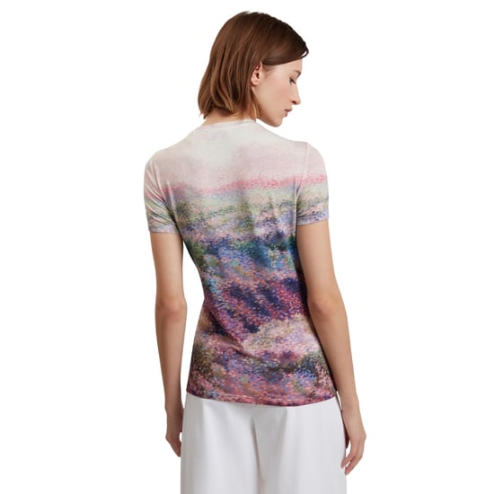 Women's Ted Baker Slim Fit Crew Neck Short Sleeve T-Shirt in Mid-Pink - Image 3